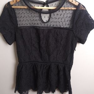 Black lace top